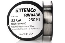 TEMCo Nichrome 80 series wire 32 Gauge 250 FT Resistance AWG ga