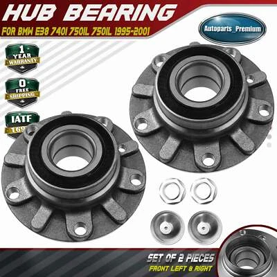 2x Conjunto de buje y cojinete de rueda delantera para BMW Serie E38 740i 740iL 750iL 95-01 Foto 1 de 4