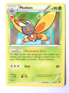 Mothim 4/124 (casi nuevo, tarjeta de Pokémon, Fates Collide, 2016, hierba, raro) - Imagen 1 de 2