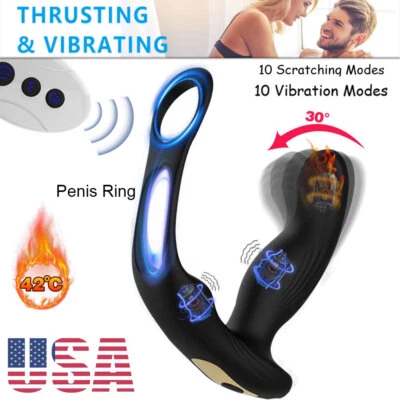 Vibrador anal Wiggle tapón trasero anillo pene masajeador de próstata masculino juguete sexual para hombres Foto 1 de 4