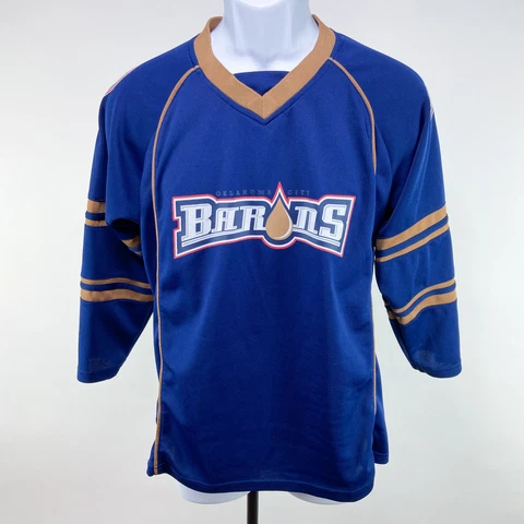 Oklahoma City Barons Jersey Adult Small Blue Youth Large Promotional Item Cover