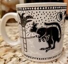 Vintage 1980's Fortunoff Laurel Burch Style Illustrated Coffee Mug "The Source"
