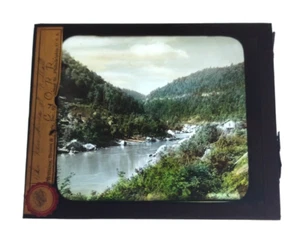 Magic Lantern Glass Slide - The New River at Nuttal -  C&O RR - Picture 1 of 3