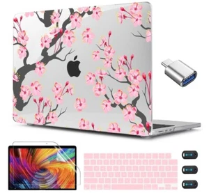 Plastic Hard Shell Case & Keyboard Cover/Screen Film for MacBook Air 13.6" - Picture 1 of 9