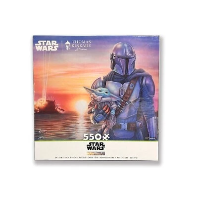 Rompecabezas Thomas Kinkade Star Wars Mandalorian nave de escolta 550 piezas en caja original Foto 1 de 4