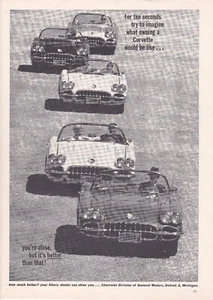 April 1960 Chevy CORVETTE, BOLD Standard-Size American issue Car Magazine Ad - Picture 1 of 1