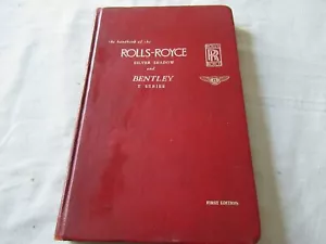 Rolls Royce 1968 1968 Silver Shadow Bentley serie T manual de dueños - Imagen 1 de 2