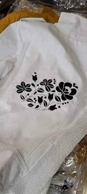 embroidered leather jacket women - Image 1 of 4