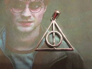 Harry Potter simbolo Doni della Morte ciondolo argento 925- produzione artigiana - Foto 1 di 3