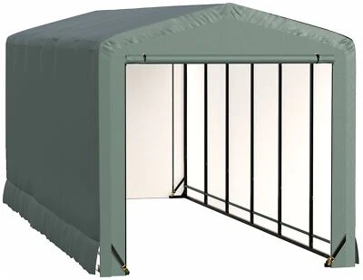 ShelterTube Wind and Snow-Load Rated Garage, 10x27x10 Green - Image 1 of 4