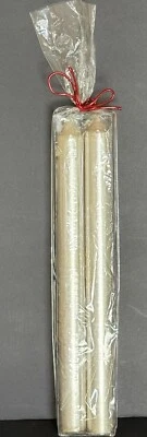 2 ~ Pottery Barn перламутровый конус 10» свечи 10 часов гореть время праздник серебро - Изображение 1 из 3