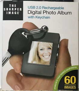 Sharper Image Digital Photo Album with Keychain USB 2.0 Rechargeable 8Mb 60 pics - Picture 1 of 7