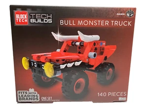 BLOCK TECH BRICKS  BULL MONSTER TRUCK  Building Block Set 140 Pieces - Picture 1 of 3