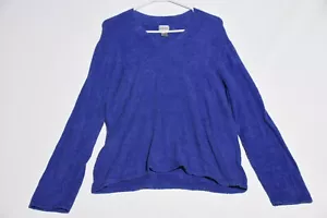 Suéter de punto azul con cuello en V de manga larga para mujer Chico's, talla 3 - Imagen 1 de 6