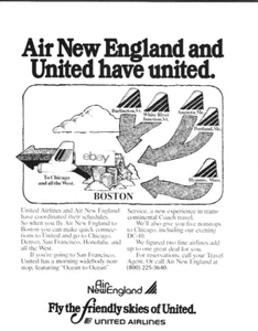 AIR NEW ENGLAND & UNITED AIRLINES HABEN SICH IN BOSTON VON HYANNIS NACH DC-10 AD VEREINT - Bild 1 von 1