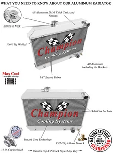 3 Row Eagle Champion Radiator for 1962 1963 Buick Skylark #CC1649 - Picture 1 of 7