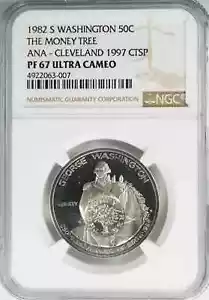 1982 S PROOF WASHINGTON HALF DOLLAR 50C NGC PF 67 CAM - ANA MONEY TREE CTSP (007 - Picture 1 of 5