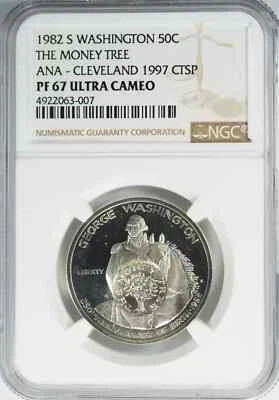 1982 S PROOF WASHINGTON HALF DOLLAR 50C NGC PF 67 CAM - ANA MONEY TREE CTSP (007 - Image 1 of 4