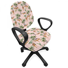 Desert Office Chair Slipcover Camels and Palm Trees Images
