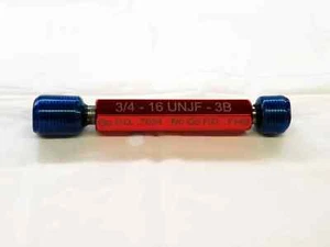 3/4 16 UNJF 3B THREAD PLUG GAGE .75 .750 .7500 GO NO GO P.D.'S = .7094 & .7143 - Picture 1 of 4