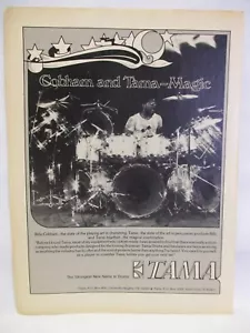 Tama Drums Billy Cobham 1978 Vintage Print Ad, Miles Davis Mahavishnu Orchestra - Bild 1 von 1