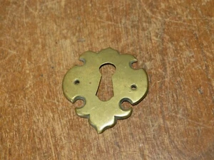 Fancy Antique Victorian Solid Brass Keyhole Cover, 1 5/8 Inch - Picture 1 of 4