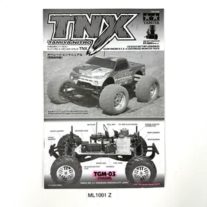 Tamiya TNX Nitro RC Monster Truck Paper Manual 43508 1054342 TGM-03 OZRC ML1001Z - Picture 1 of 3