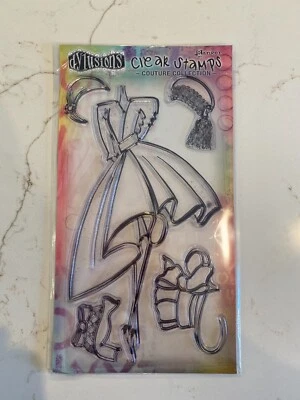 #159S Sellos transparentes de medios mixtos Ranger Dylusions 5 piezas NOCHE EN LA ÓPERA Foto 1 de 2