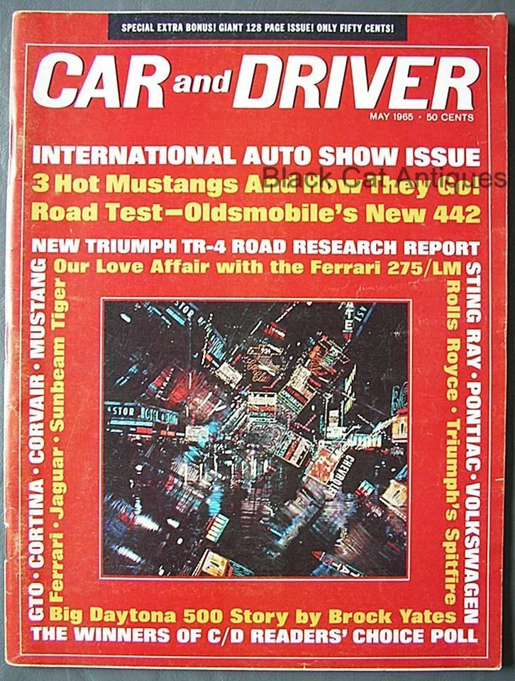 May 1965 Car & Driver International Car Show Issue Magazine Vol 10 No. 11-128 Pg - Image 1 of 1