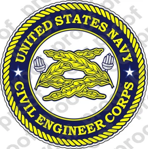 PEGATINA USN VETERINARIO CUERPO DE INGENIEROS CIVILES B - Imagen 1 de 1