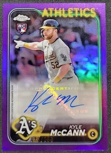 KYLE MCCANN 2024 TOPPS CHROME UPDATE PURPLE REFRACTOR AUTO RC /250 ATHLETICS SP - Picture 1 of 2