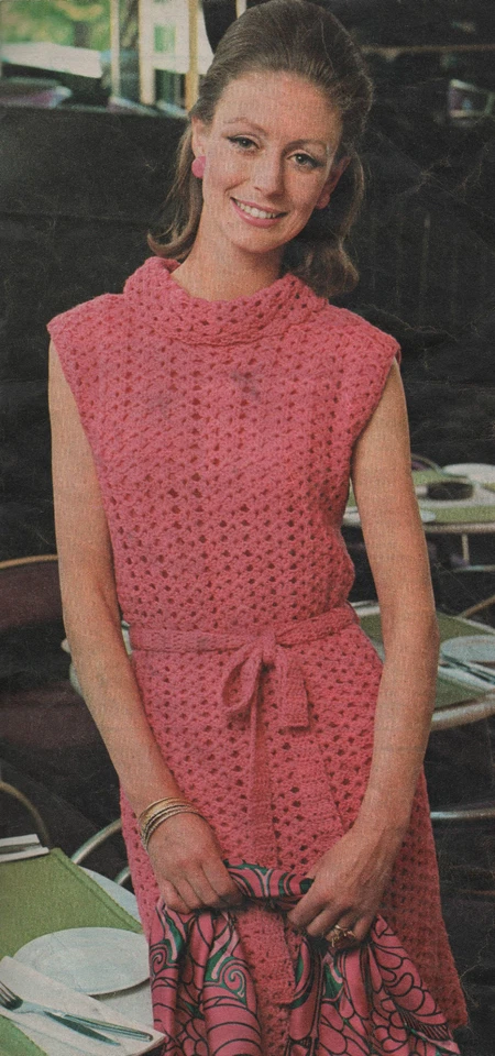 Vintage Crochet Pattern Lady's Dress. 34 to 38 inch Bust. - Image 1 of 1