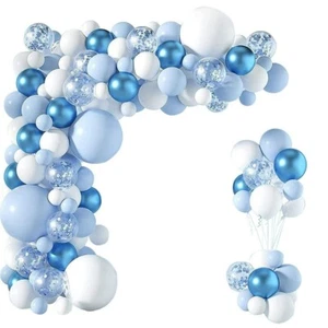 Globos para cumpleaños niño azul Arco Globos bautizo 112pack Bautizo Comunion - Imagen 1 de 12