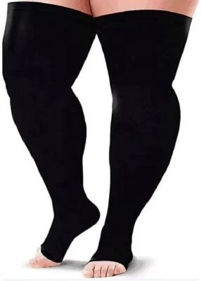 Plusock Plus Size Compression Socks,Plus Size Thigh High Compression Socks - Image 1 of 4