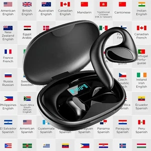 NEW Bluetooth AI Translator Earbuds 144+ Language Real-Time Translate Earphones - Picture 1 of 9