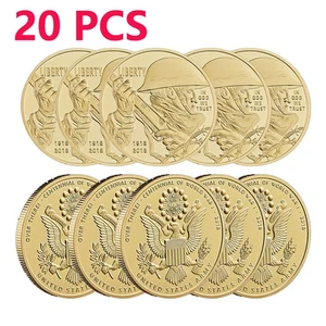 Moneda conmemorativa del desafío de la libertad de Estados Unidos de 20 piezas medalla 1918-2018 centenario de la Primera Guerra Mundial - Imagen 1 de 12