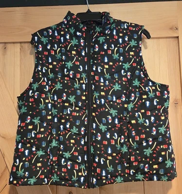 Женский пуховик Hearts of Palm Размер L Маленький Рождественский Стеганый Пингвин Праздник - Изображение 1 из 4