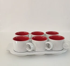 Crate And Barrel Pick Me Up Becher Set und Serviertablett Weihnachten Urlaub hervorragender Zustand! - Bild 1 von 8