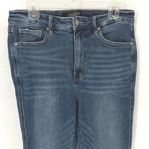 Judy Blue Women Jeans Size 13 31 High Rise Flare Distressed Frayed Hem Denim - Picture 1 of 7