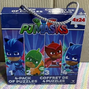 New Sealed PJ Masks 4-Pack of Puzzles Game Size 4x24 - Limited Production 2017 ! - Picture 1 of 11