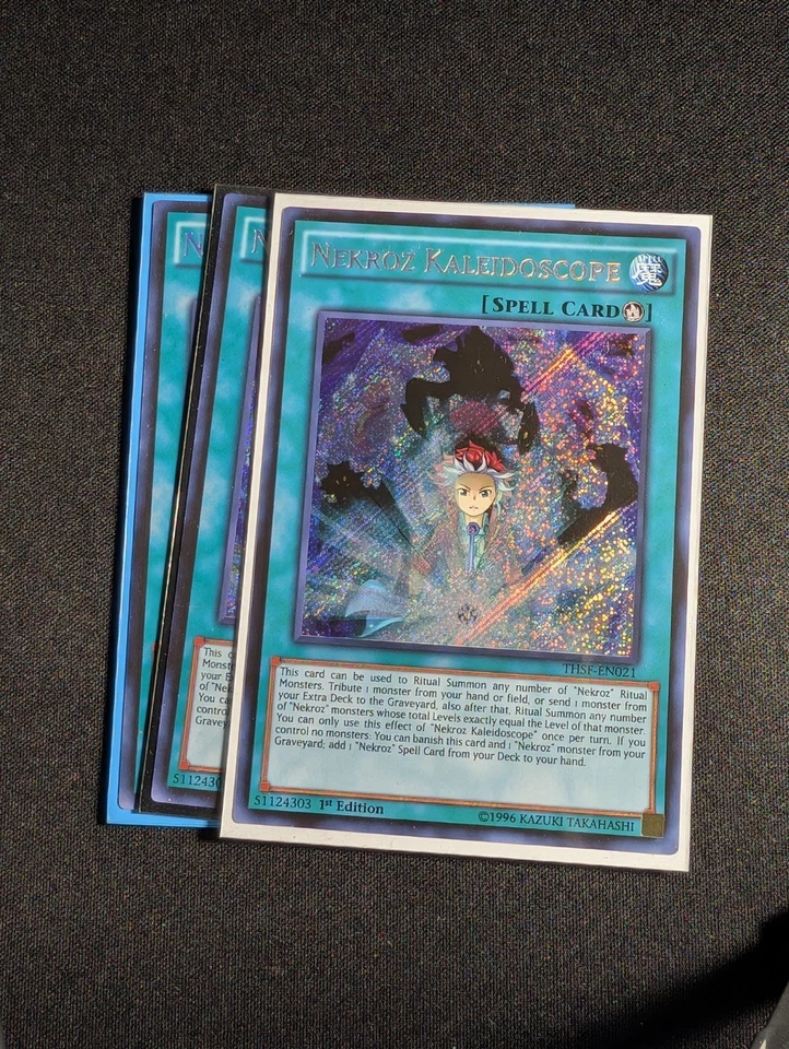 Yugioh - 3x Nekroz Kaleidoscope THSF-EN021 1st Edition Secret Rare NM - Image 1 of 1