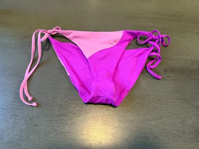 corte completo NUEVO morado corbata lateral L ESPACIO traje de baño bikini parte inferior talla pequeña Foto 1 de 2