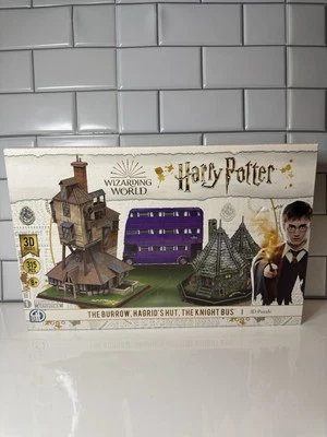 Harry Potter Rompecabezas 3D La Madriguera Hagrids Cabaña El Caballero Autobús NUEVO CAJA ABIERTA Foto 1 de 4