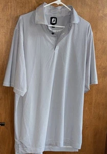 Footjoy Performance Golf Polo Herren Large gestreift Kurzarm Stretch Shirt - Bild 1 von 3