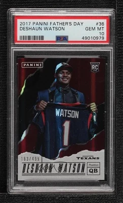2017 Panini Father's Day /499 Deshaun Watson #36 PSA 10 GEM MT Rookie RC - Image 1 of 2