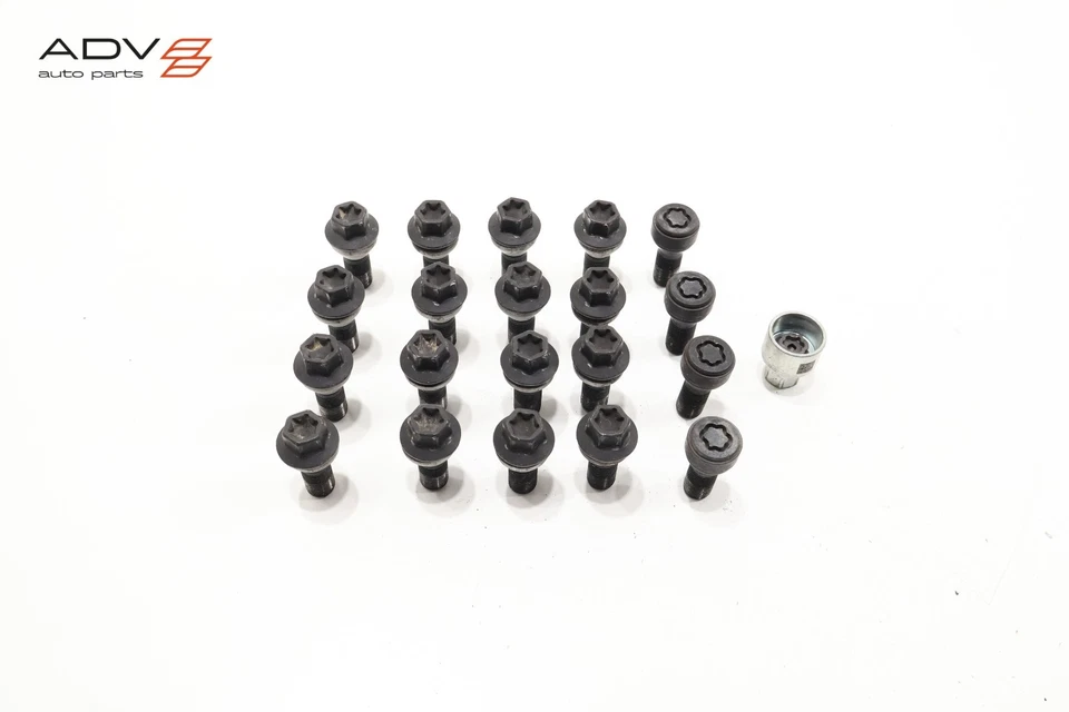 19-25 BMW X5 X6 G05 G06 WHEEL RIM LUG NUT BOLT & ANTI THEFT LOCK KEY OEM -SET- - Image 1 of 4