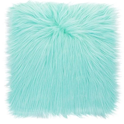 10 Inch Mini Square Faux Fur Rug Small Fluffy Area Rug for Living Room Sofa - Image 1 of 4