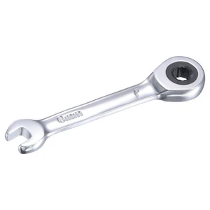6mm Stubby Ratcheting Combination Wrench Metric 72 Teeth Box Ended Tools CR-V - Imagen 1 de 5