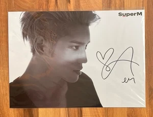 Póster firmado por SuperM Taeyong autografiado auténtico NCT artículos oficiales SM - Imagen 1 de 4