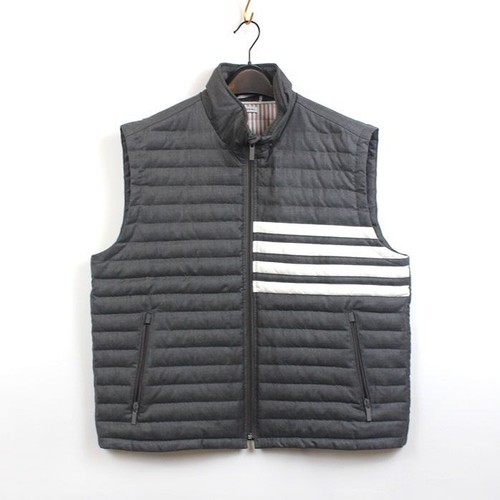 Gilet imbottito uomo Thom Browne quattro barre righe cotone MVD009X 134625509